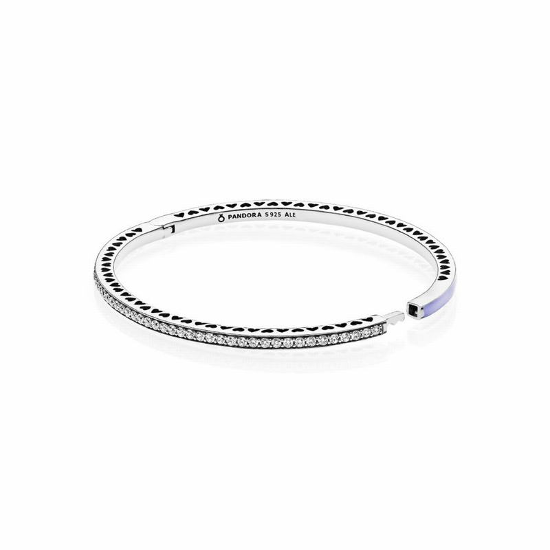 Pandora Australia Radiant Hearts Bangle Bracelet - Sterling Silver | JSUTNR731